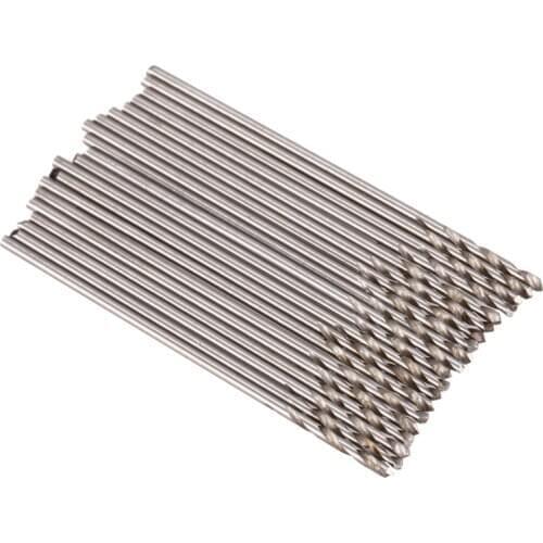 20 Pieces Metal Straight Shank 0.8mm Twisted Drill Bit