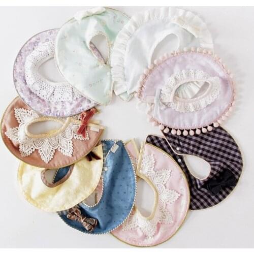 360 Round Baby Cotton Double Bib Decorative Fake Collar Saliva Towel Baby Bibs Comfortable Soft Fashion Baby Clothes Accessories