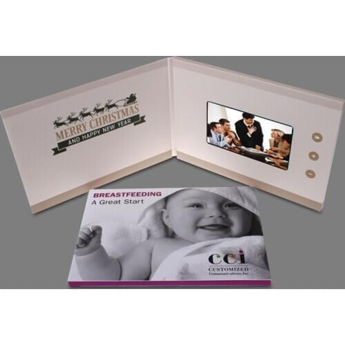 4.3inch New Video Brochure Cards for Presentations Digital Advertising Player 4.3 inch Screen Video Greeting can be customized