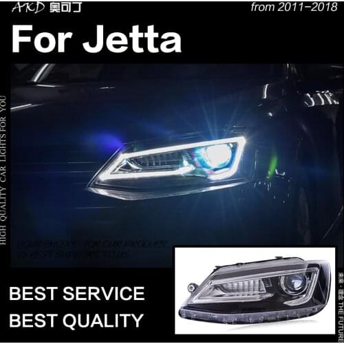 AKD Car Styling for VW Jetta Headlights 2011-2018 Jetta mk6 mk7 LED Headlight A5 Design Led Drl Hid Bi Xenon Auto Accessories