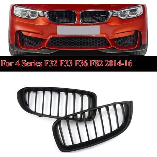 Car Matte Black Front Bumper Kidney Grille for-BMW F32 F33 F36 M4 420I 428I 435I 14-16