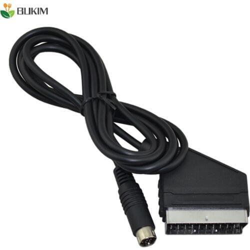 BUKIM Black 1.8M/6FT Scart AV TV Video Cable Lead For Sega Saturn NTSC & PAL Version