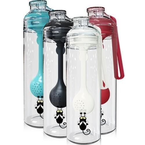 500ml Tea Water Bottle Fruit Mug BPA Free Juice Shaker Sports Tour Hiking Portable Climbing Camp Bottles with Tea Infuser