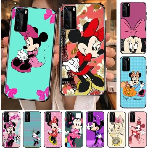 Each Minnie Mouse Phone Case For Huawei P40 p30 P20 10 9 8 Lite E Pro Plus Black Etui Coque Painting Hoesjes comic fas