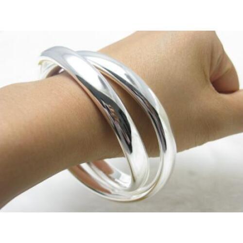 Wholesale N925 Sterling Silver color fashion Jewelry N925 Silver color Bangle/Cuff,N925 Silver color Bangle.Wholesale Jewelry