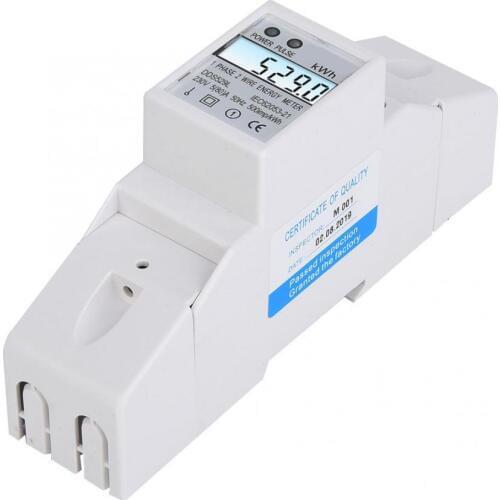 DDS529L Household Digital Energy Meter LCD Intelligent Display 230V Single Phase 2P DIN Rail Power Meter
