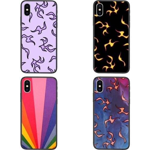 For Xiaomi Mi 10 11 9 10T Pro Lite Ultra Poco X3 F3 NFC CC9 Pro Blue Red Flame Fire Soft TPU New Style Unique Crazy