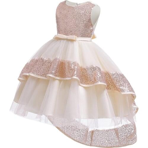 Elegant Girls Princess Dress 2021 Summer Flower Girls Wedding Dress Kids Dresses For Girls Christmas Evening Party Dress Vestido