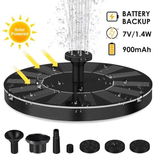 7V1.4WSolar Pump Fountain Power Powered Bird Bath Fountain Water Swimming Pools Floating Fountain For Garden Decoration Outdoor