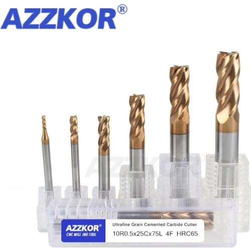 Milling Cutter Alloy Coating Tungsten Steel Tool Cnc Maching Hrc65 Corner Roughing Top Milling Cutter Kit Milling Machine Endmil