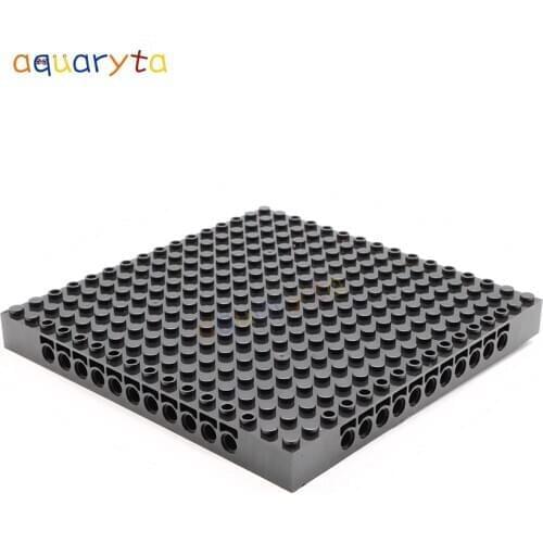 AQUARYTA Building Block Freely Combined Baseplate 16x16 Compatible with 65803 6300292 6301768 Free Gift Bolt 3673 Toy for Kids