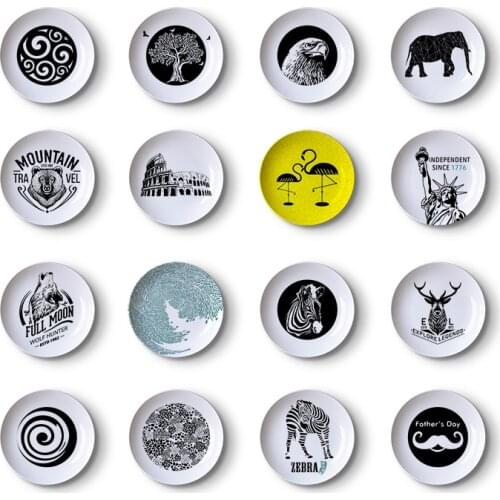 European creative Living Room Ceramic hanging plate, Home Bedroom Wall Decorations, Room Wall Decoration Background Wall