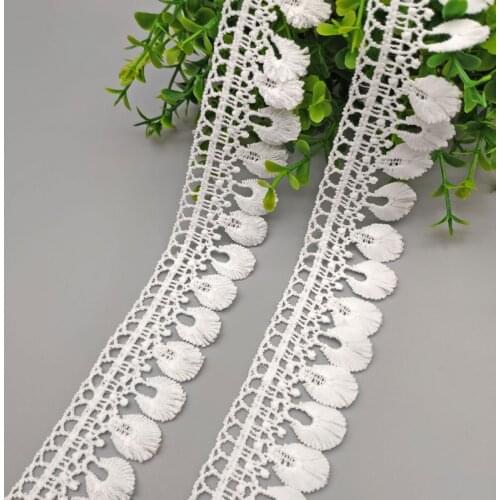 3.5cm*5yards embroidery flower milk fiber lace trims for Clothes Water soluable lace trimmings and ribbons DIY craft accessories