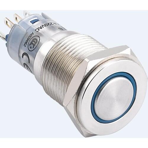 Hot !) 16mm Ring illuminated Latching push button switch(PM162F-11ZE/B/12V/A,CE,ROHS)