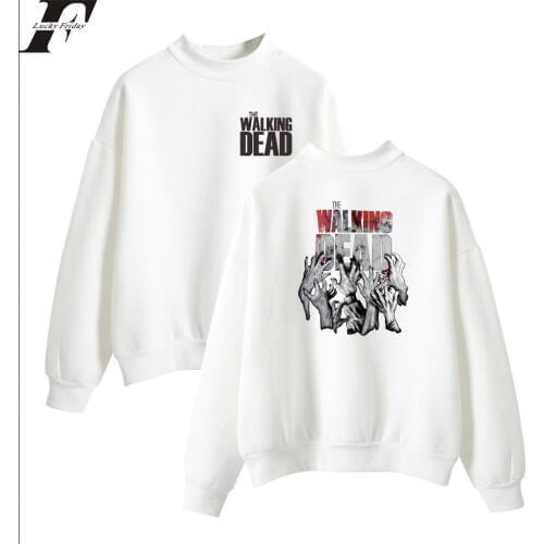 LUCKYFRIDAYF The Walking Dead New Arrive Oversize Turtlenecks Hoodies Sweatshirts Women/Men Hoodies Loose Casual Sweatshirts