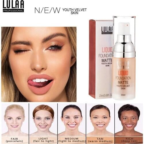 LUNNA Naked Color 20ml Liquid Foundation Soft Matte Concealer 6 Colors Professional Primer Base Face Make Up Contour Cosmetics