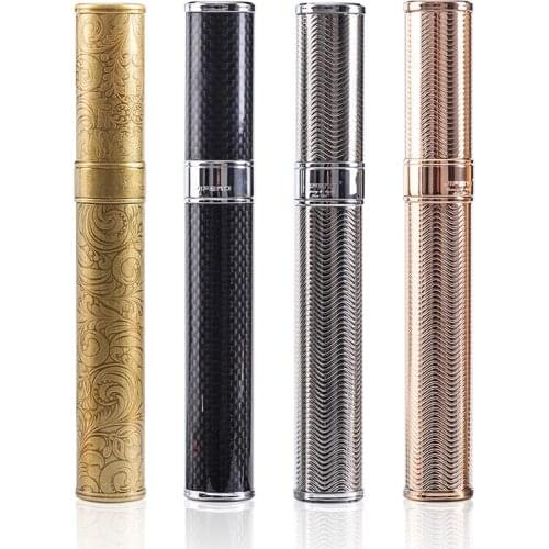 Copper Travel Cigar Humidor Tube Single Cigar Case Holder Mini Portable Tubes For Cigars Accessories With Gift Box 26mm