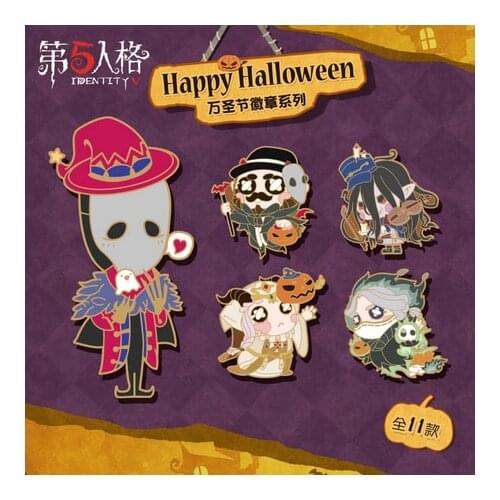 Official Original Limited Game Identity V Halloween Metal Badge Lawyer Joseph Desaulniers Gift Jack Aesop Carl Brooch Collection