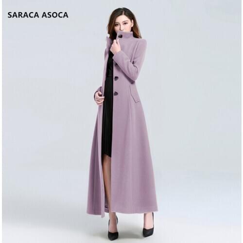 Fashion Mandarin Collar Single Breasted Slim Winter Coat Women Plus Size XXXL Long Seelve OverCoat Female Outwear For Girls
