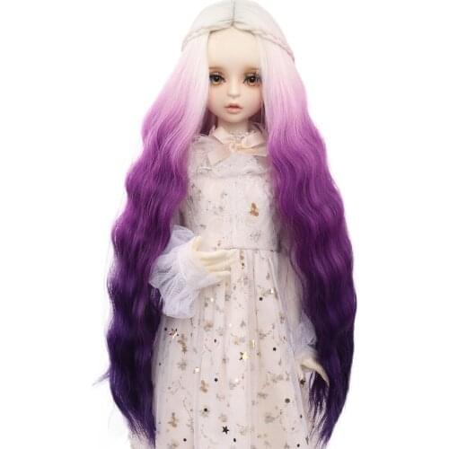 BJD/SD Dolls Wig Hair Heat Resistant Wire Long Curly Ombre Wigs for 1/3 Dolls accessories