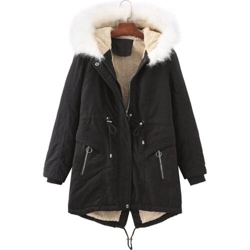 2021 Autumn Winter Woman Parkas Clothing Female Thick Hooded Jackets Plus Size Winter Coat