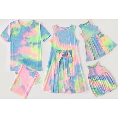 PatPat 2021 New Arrival Family Matching Tie Dye Series Sets
