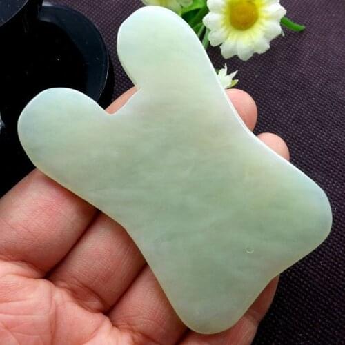 Eyes face Natural green aventurine jade gua sha board facial scraping piece scrapping plate face body massage Face Lift Tool