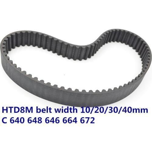 HTD8M synchronous belt C=640/648/656/664/672 width 10/20/30/40mm Teeth 80 81 82 83 84 HTD8M Timing Belt 640-8M 656-8M 672-8M