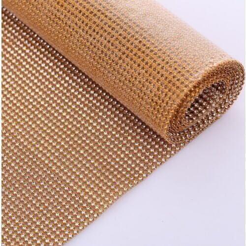 Silver & gold aluminium banding trimming stone size 3mm one roll ,diamond mesh trim wholesale 40cm*125cm per roll free shipping