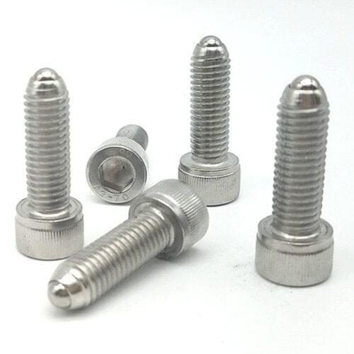 1pcs M16 Ball-type plunger Locking Allen bolt Hexagon type Cylindrical screw Springless rolling bead Knurled stainless steel