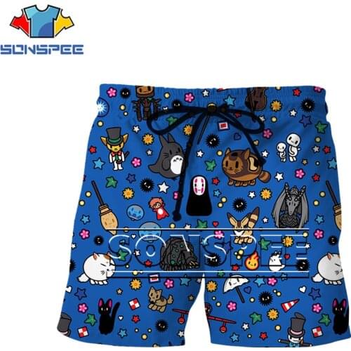 3D Print Anime Cartoon Miyazaki Hayao My Neighbor Totoro Shorts Summer Men Women Funny Cool Hawaii Loose Comfortable Beach Short