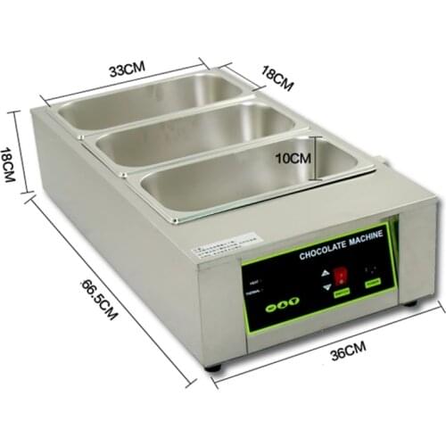 3 tanks tabletop chocolate melting machine chocolate warmer melter making equipment enrobing machinery