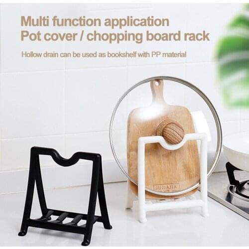 Kitchen Organizer Storage Rack Clip-on Pot Lid Rack Chopping Board Rack Put Pot Lid Artifact Tableware Cut Board Bookshelf Shelf