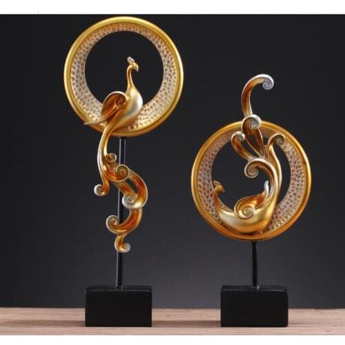 TV ark puts phoenix light luxury craft American household soft outfit decoration sitting room European adornment wedding gift