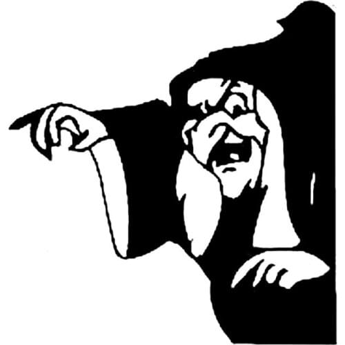 11.4cm*12cm Wicked Witch Car Sticker Funny Vinyl Decal Black/Silver Accessories S6-3986