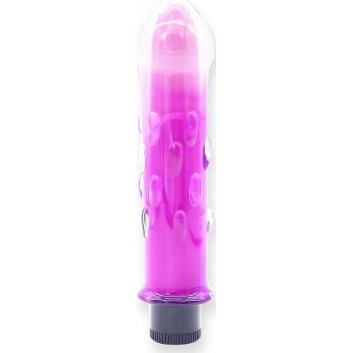 DOMI 18.5cm Waterproof Vaginal Massager Adult Toys Anal Sex Shop Vibrators Dildo Glass Sex Toy