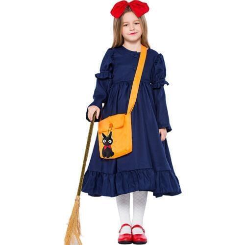 Japan Anime Kikis Delivery Service Cosplay Costume Deluxe Halloween Purim Carnival Party Fancy Dress