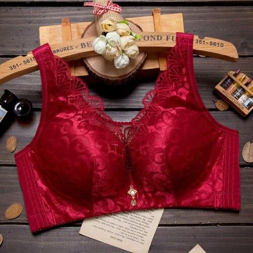 Women Underwear Female Large Size Lingerie Push Up Breathable Bra Three Quarters Cup Sexy Wire Free Bras Brassiere