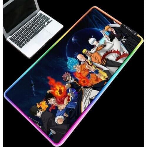 ZSUXTC RGB Animation Collection Series LED Mouse Pad USB Interface Table Mat Colorful Lighting High Quality Keyboard Pad