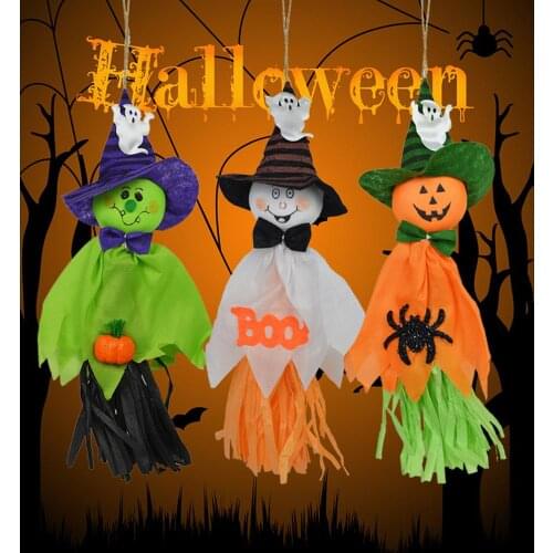 1PC Halloween Ornament Halloween Ghost Hanging Decoration Pendant Horrible DIY Indoor Outdoor Party Ornament Party Supplies Tool