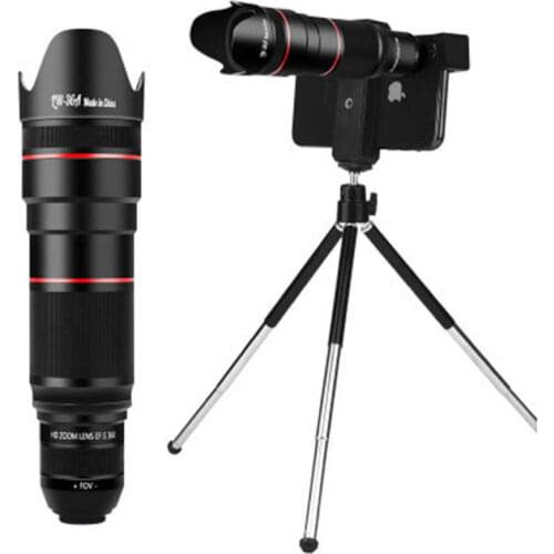Mobile Phone Camera Lens 4 in 1 36X Zoom wide-angle fisheye macro Lens External Telescope Telephoto lens