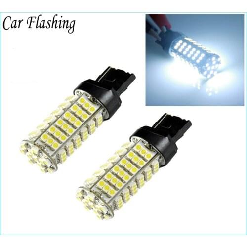 Car Flashing 2pcs T20 W21 WY21W 7440 7443 7444 120 LED car brake lights rear turn signal fog lamp car daytime running light 12V