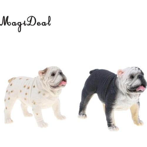 3.7'' British Bulldog Action Figure Figurine for Kids and Toddlers, Educational Toy, Birthday Presents