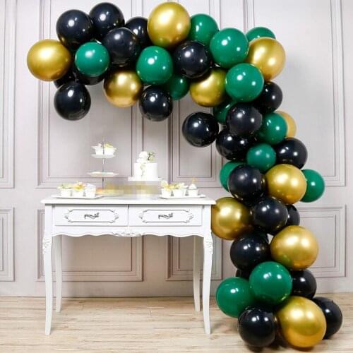 57pcs Balloon Garland Arch Kit Dark Green Metal Gold Latex Air Balloons Birthday Baby Shower Jungle Safari Theme Party Supplies