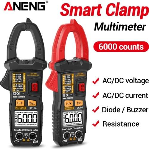 ANENG ST194 Digital 6000 Count True RMS Multimeter Clamp Meter DC/AC Current Clamp Voltage Car Tester Hz Capacitance Ohm Tool