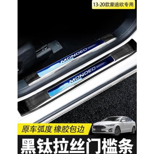Car Accessories for Ford Mondeo 2013 2014 2015 2016 2017 2018 Stainless Steel Door sill Strip Auto Pedal Protectors sticker
