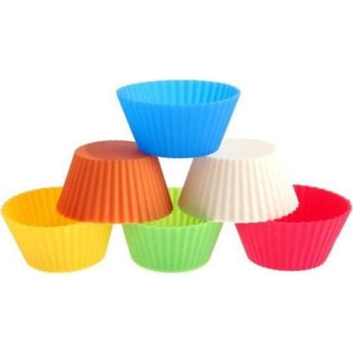Free Shipping 50PCS Silicone Round Cake Mould Muffin Chocolate Molds Cupcake Liner Baking Cup Moulds Baking Tool
