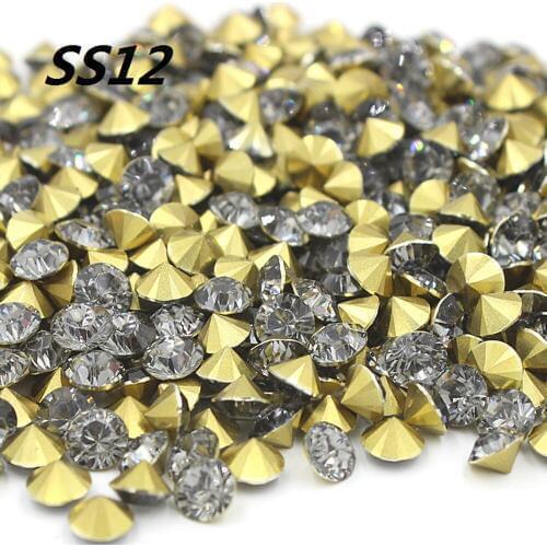 Free shipping Fashion SS12 1440pcs 3mm Transparent gray Color Resin rhinestones Pointback for Nail Art /Garment/Shoes Deco