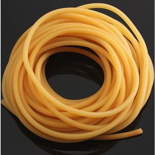 1/10 Meter Yellow Soft Rubber Tube Elastic Rope Band Outdoor Sports Accessories 1.7 X 4.5mm