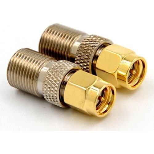 F Type Female Jack to SMA Male Plug Straight RF Coaxial Adapter F connector to SMA Convertor